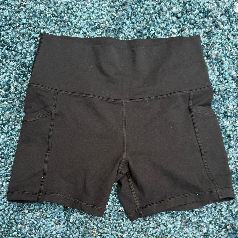 Women's Aerie Black High-Waisted Biker Shorts